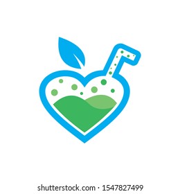 modern love juice vector logo design