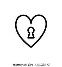 Modern love lock icon