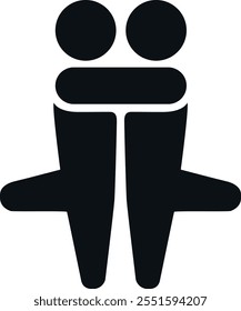 Modern Love and Support Icon for Digital Graphics