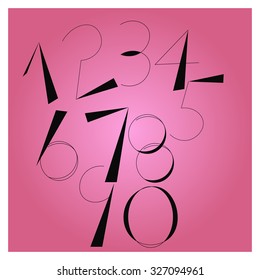 The modern and lovely style of number