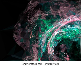 Modern low polygonal abstract background. Triangle geometric pattern.
