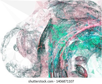 Modern low polygonal abstract background. Triangle geometric pattern.