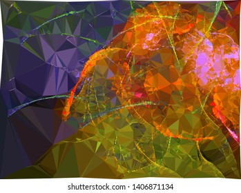 Modern low polygonal abstract background. Triangle geometric pattern.