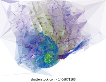 Modern low polygonal abstract background. Triangle geometric pattern.