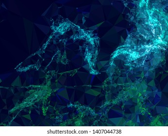 Modern low polygonal abstract background. Triangle geometric pattern.