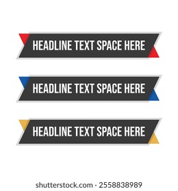 Modern lower third banner design template
