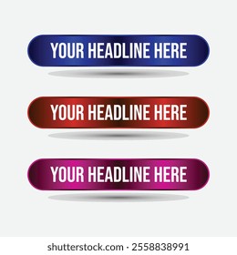 Modern lower third banner design template
