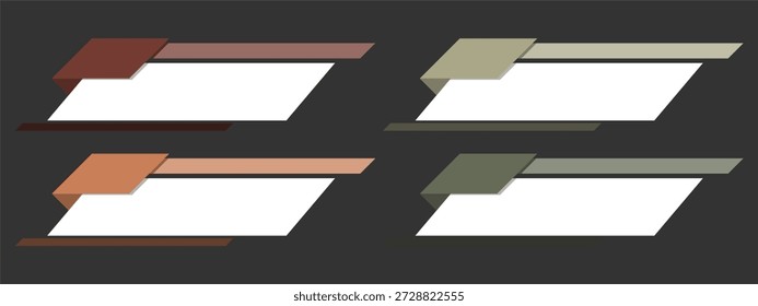 Moderna Colección de Vector de Plantilla de tercer Anuncio inferior con estilo y Espacio para texto Video de diseño plano geométrico minimalista para presentación de medios digitales de difusión y gráfico superpuesto de marca Corporativa.
