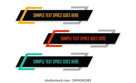 modern lower third news header banner in collection vector
