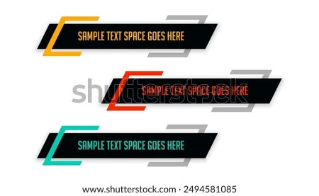 modern lower third news header banner in collection vector