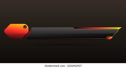 Modern lower third title strip bar for video streaming and screen broadcasting