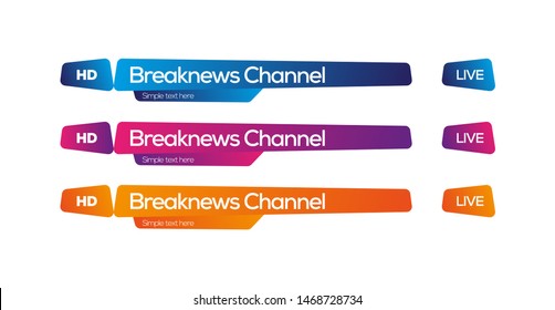 Modern Lower Third Tv Channel Idea, Vector Design Template Graphics, Dynamic Shape Of Design.