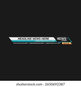 Modern lower third vector design