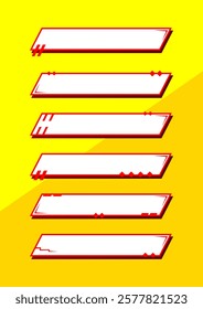 modern lower third. white and red outline text box