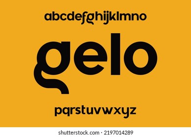 Modern lowercase display font vector