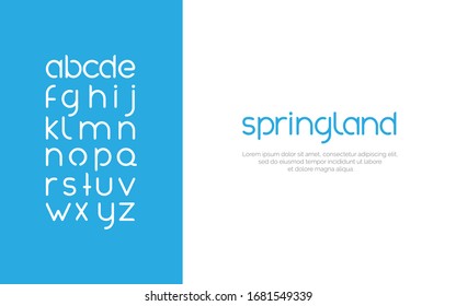 Modern lowercase font. Modern type face thin font