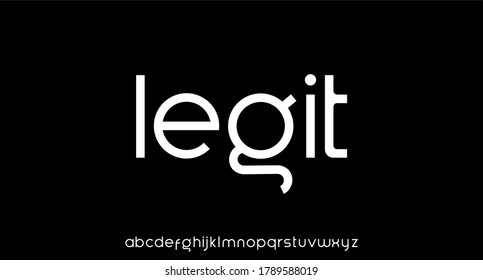 modern lowercase font word mark vector	