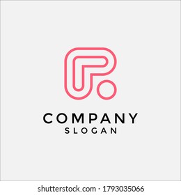 logotipo moderno con marca de lettermark R en minúsculas. editable y fácil de personalizar