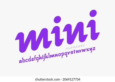 Modern lowercase style font, alphabet letters vector illustration