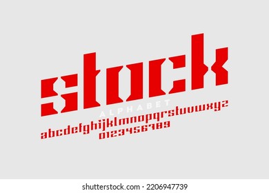 Modern lowercase style font design, alphabet and numbers vector illustration