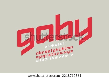 Modern lowercase style font design, alphabet letters and numbers vector illustration