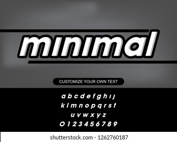 modern lowercase trendy editable typography
