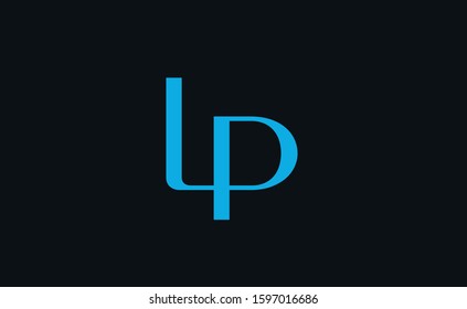 Modern lp pl l p logo design template