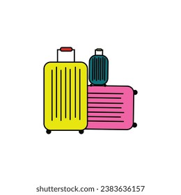 modern luggage vector type icon