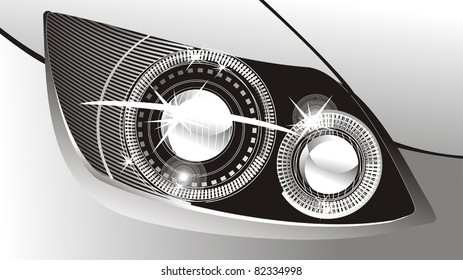 modern luminescent lamp design of a  car