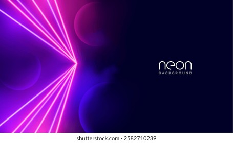 modern luminous laser beam background with sphere design vector