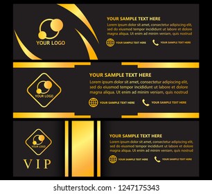 modern luxurious banner set vector design