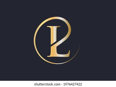 Modern luxurious letter L golden logo. L logotype for luxury branding. Initial L letter business logo design vector
