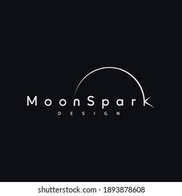 Modern And Luxurious Moon Spark Logo