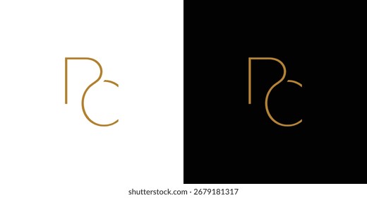 Modern and luxurious PC logo design