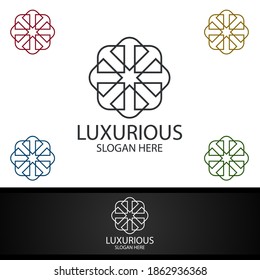 Modern Luxurious Royal Logo for Jewelry, Wedding, Hotel or Fashion