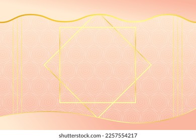 Modern luxury abstract background with golden line elements. modern pink gold background vector for design