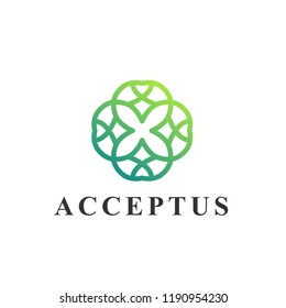 Modern luxury abstract flower logo design
