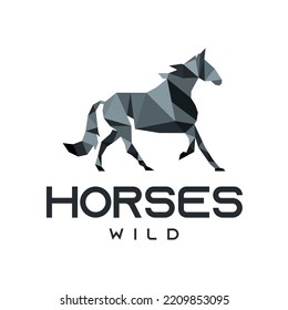 Modern and luxury abstract horse logo design,template,symbol,vector