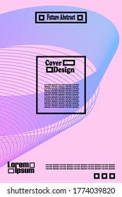 Modern luxury abstract pattern background with line texture for business brochure cover design. Purple, red, yellow and green vector banner poster template