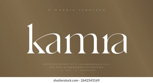 Modern Luxury alphabet letters font. Classic Elegant Modern Serif Lettering Minimal Fashion Logo. Typography decoration fonts for branding, wedding, logos. vector illustration