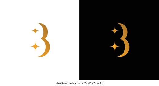 Modernes und luxuriöses B-Initialen-Logo-Design