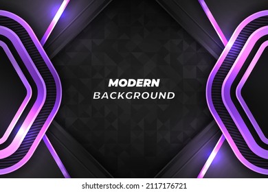 Modern luxury background black and purple with element