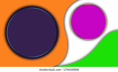 Modern luxury background design Shine 2 Circles Vector Template 