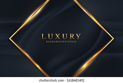 modern luxury background vector overlap layer on dark and shadow black space with abstract style for design. graphic illustration Texture with line golden Sparkles glitters dots element decoration.