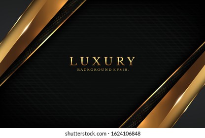 modern luxury background vector overlap layer on dark and shadow black space with abstract style for design. graphic illustration Texture with line golden Sparkles glitters dots element decoration.