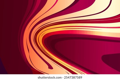 Modern luxury banner web template design golden wave shapes and gold lines with light effect on background.
