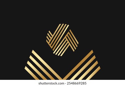 Modern luxury banner web template design golden wave shapes and gold lines with light effect on background.