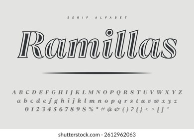 Modern luxury beauty font alphabet logo. Typography beautiful minimal elegant classic letter serif fonts fashion wedding vintage retro logos. vector illustration