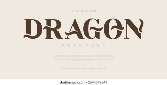 Modern luxury beauty font alphabet logo. Typography beautiful minimal elegant classic letter serif fonts fashion wedding vintage retro logos. vector illustration
