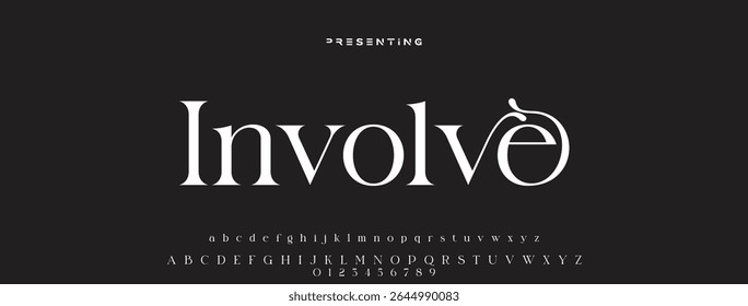 Modern luxury beauty font alphabet logo. Typography beautiful minimal elegant classic letter serif fonts fashion wedding vintage retro logos. vector illustration